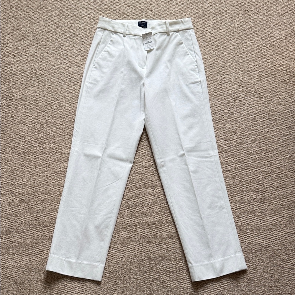 NWT J Crew Factory Women’s Kallie White Pants Sz 4